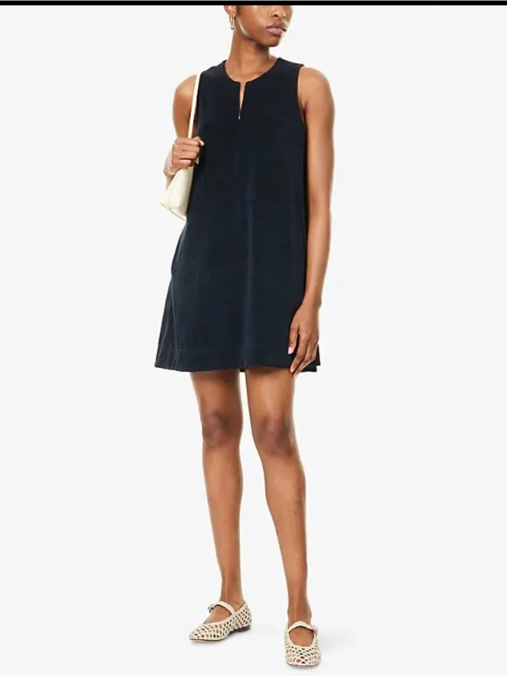 ME+EM Regular-Fit Tiered Cotton-Blend Terry Mini Dress Women’s 2 Summer